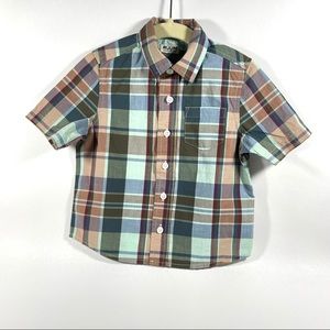 ⭐️ RUUM Plaid Button Down Shirt NWOT 18 mos